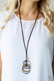 Paparazzi Necklace - Harmonious Hardware - Brown