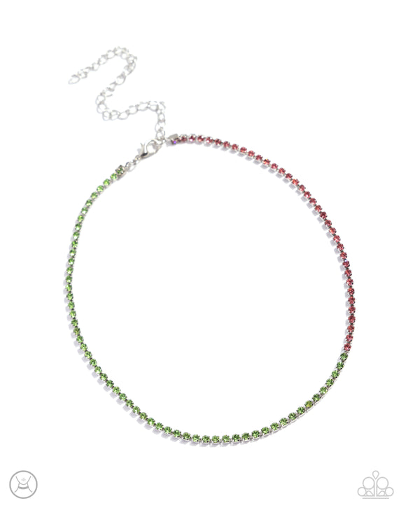 Paparazzi Necklace - Dedicated Duo - Green