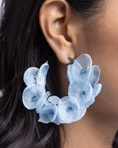 Paparazzi Earrings - Petaled Pageant - Blue