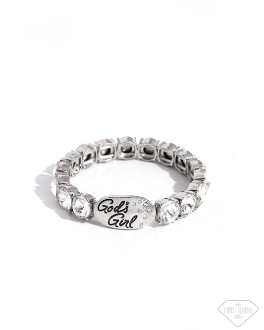 Paparazzi Bracelet - Gods Grace - White - Empire Diamond Exclusive