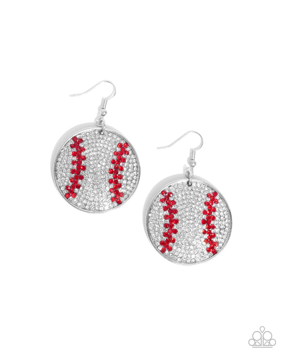 Paparazzi Earrings - Homerun Haute - White***Coming Soon***