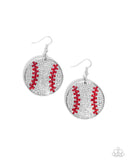 Paparazzi Earrings - Homerun Haute - White
