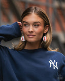 Paparazzi Earrings - Homerun Haute - White