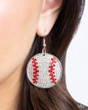 Paparazzi Earrings - Homerun Haute - White