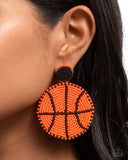 Paparazzi Earrings - Shooting Hoops - Orange