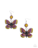 Paparazzi Earrings - Fluttering Feature - Pink***Coming Soon***