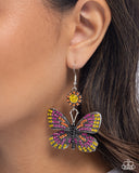 Paparazzi Earrings - Fluttering Feature - Pink***Coming Soon***