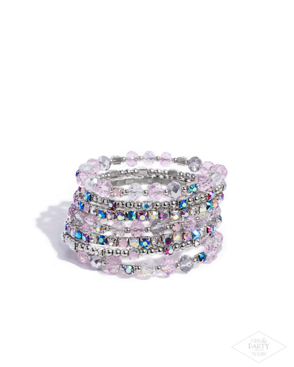 Paparazzi Bracelet - Sizzling Stack - Pink Diamond Encore