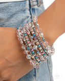 Paparazzi Bracelet - Sizzling Stack - Pink Diamond Encore