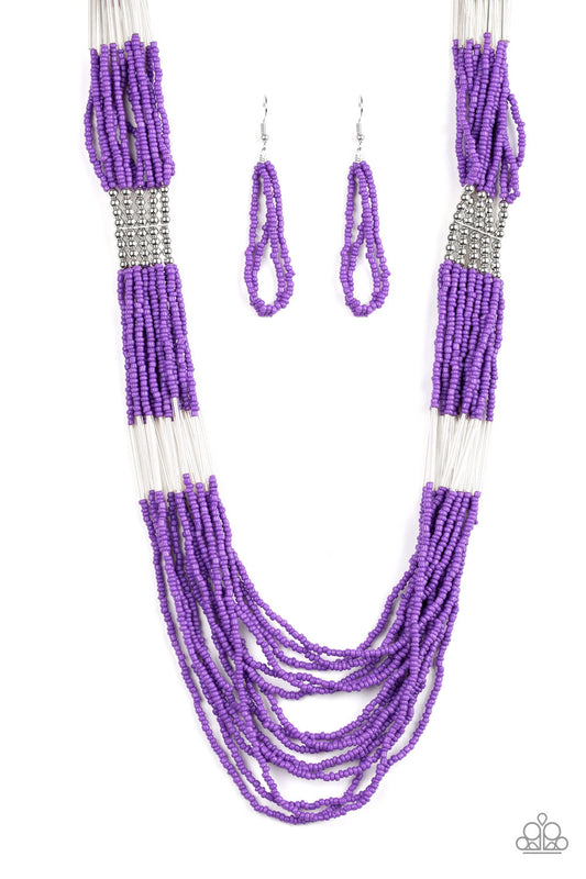 Paparazzi Necklace - Let It BEAD - Purple