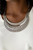 Paparazzi Necklace - Take All You Can GATHERER - Silver