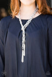 Paparazzi Blockbuster Necklace - SCARFed for Attention - Silver