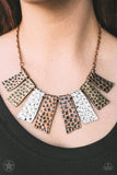 Paparazzi Blockbuster Necklace - A Fan of the Tribe