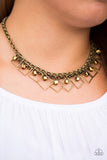 Paparazzi Necklace - GEO Down In History  - Brass
