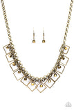 Paparazzi Necklace - GEO Down In History  - Brass