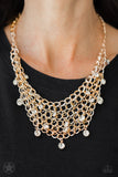Paparazzi Blockbuster Necklace - Fishing for Compliments - Gold