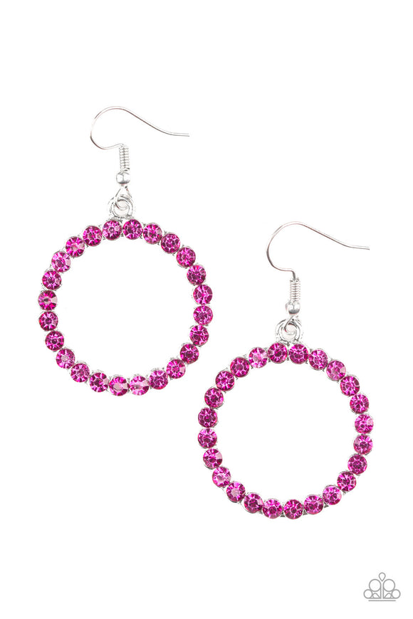 Paparazzi Earrings - Bubblicious - Pink