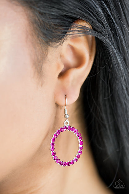 Paparazzi Earrings - Bubblicious - Pink