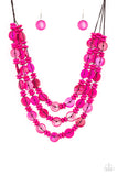 Paparazzi Necklace - Barbados Bopper - Pink