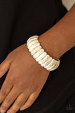 Paparazzi Bracelet - Peacefully Primal - White