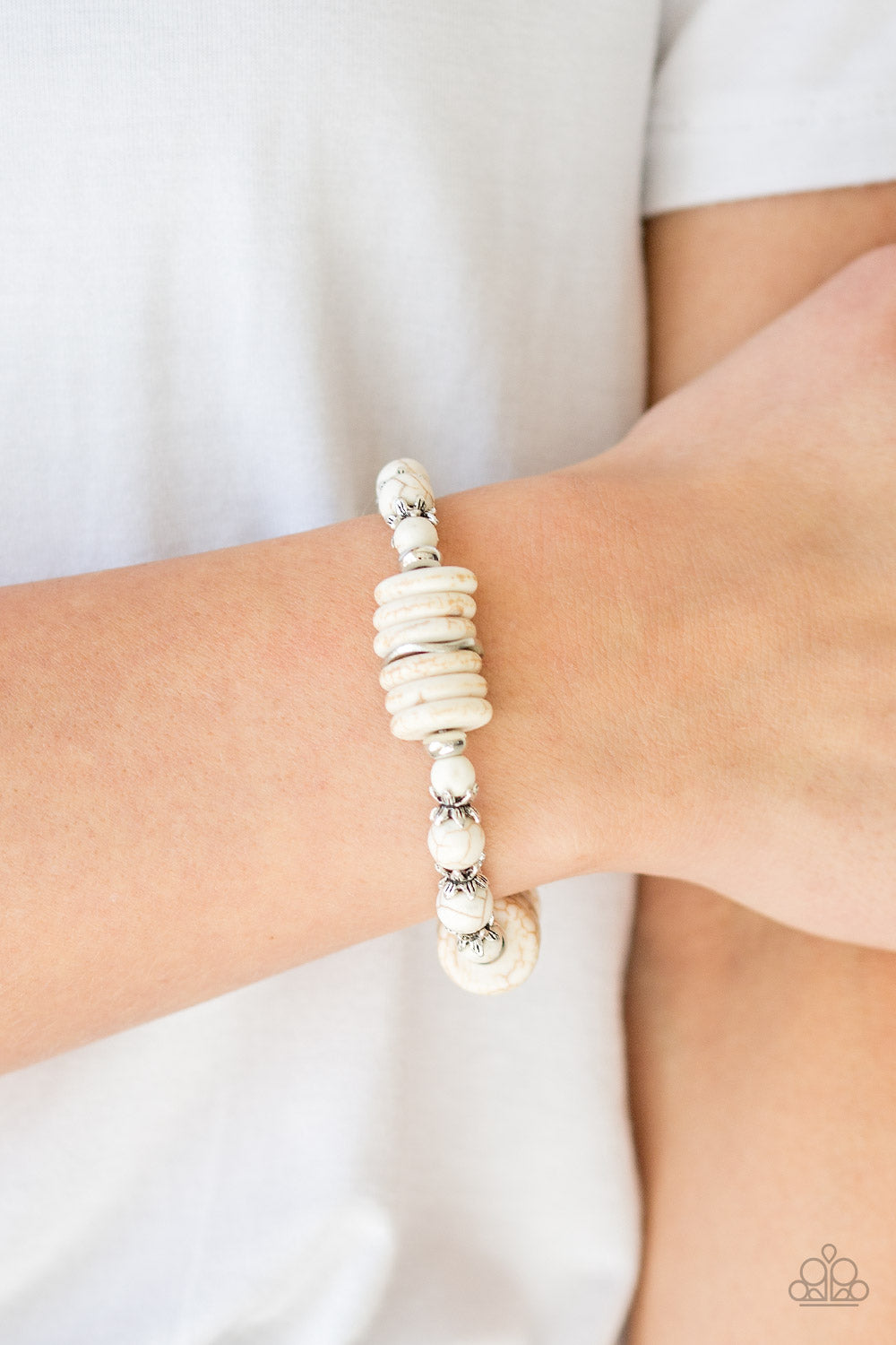 Paparazzi Bracelet - Sagebrush Serenade - White