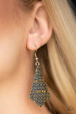 Paparazzi Earrings - Terra Trending - Brass