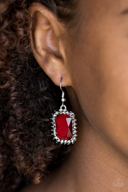 Paparazzi Earrings - Downtown Dapper - Red