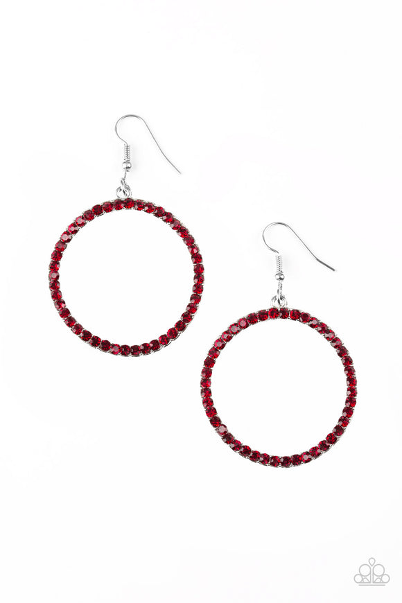 Paparazzi Earrings - Stoppin Traffic - Red