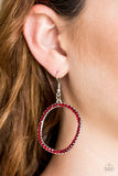 Paparazzi Earrings - Stoppin Traffic - Red