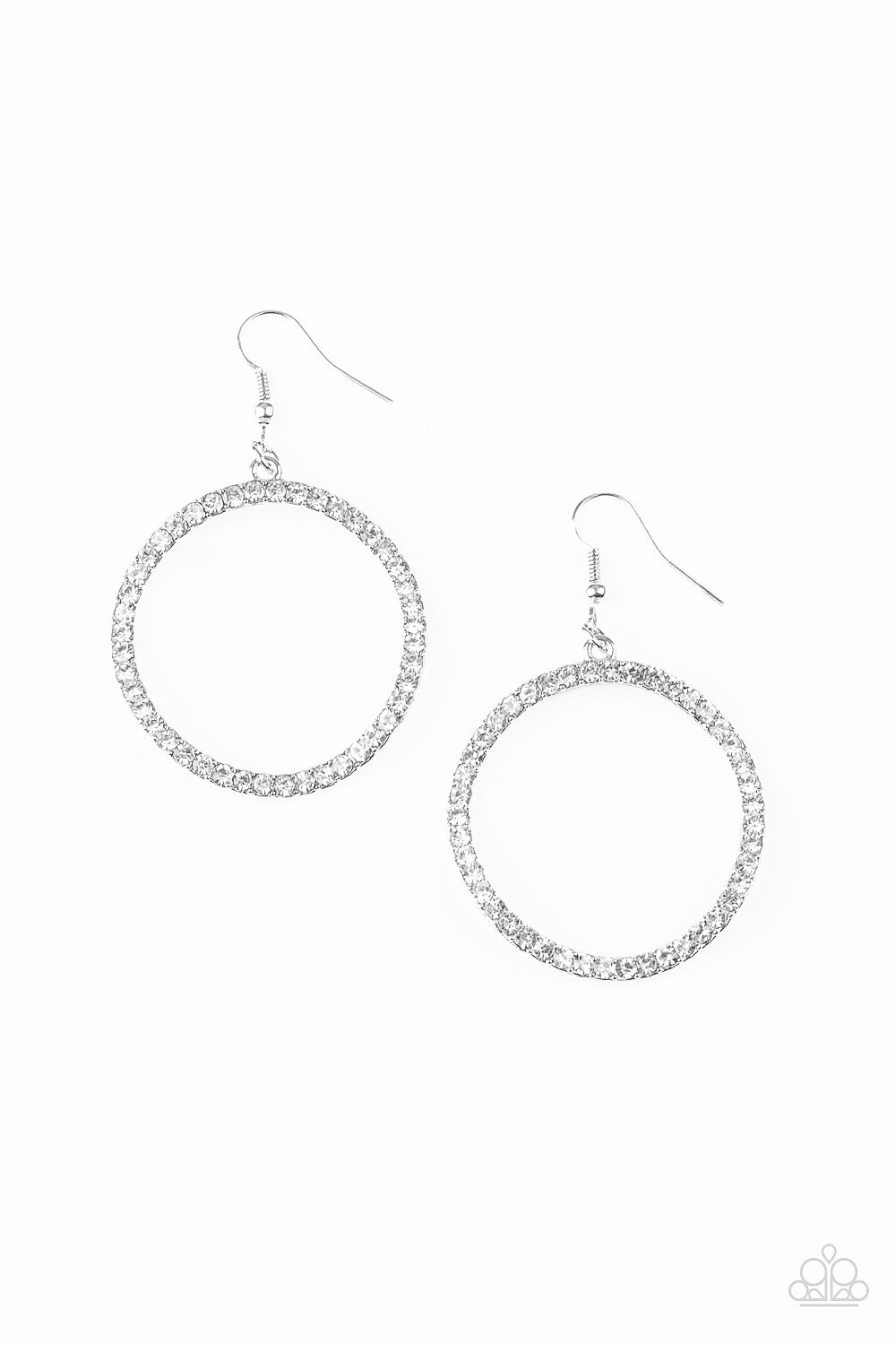 Paparazzi Earrings - Stoppin Traffic - White