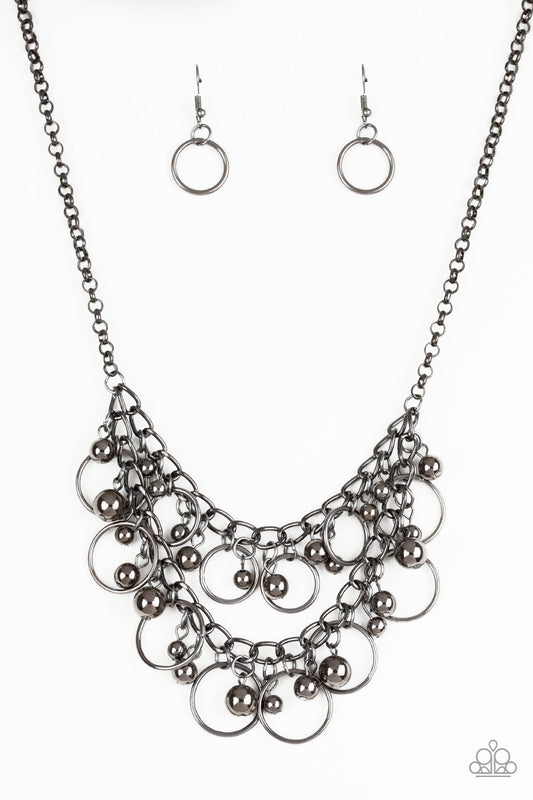 Paparazzi Necklace - Warning Bells - Black