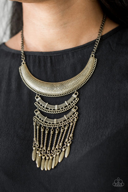 Paparazzi Necklace - Eastern Empress - Brass