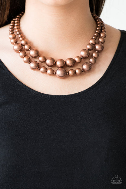 Paparazzi Necklace - I Double Dare You - Copper