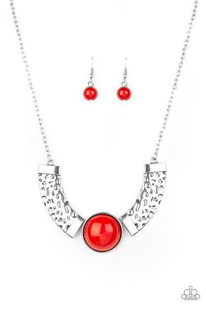 Paparazzi Necklace - Egyptian Spell - Red