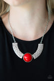 Paparazzi Necklace - Egyptian Spell - Red