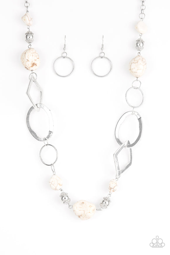 Paparazzi Necklace - Thats TERRA-ific! - White