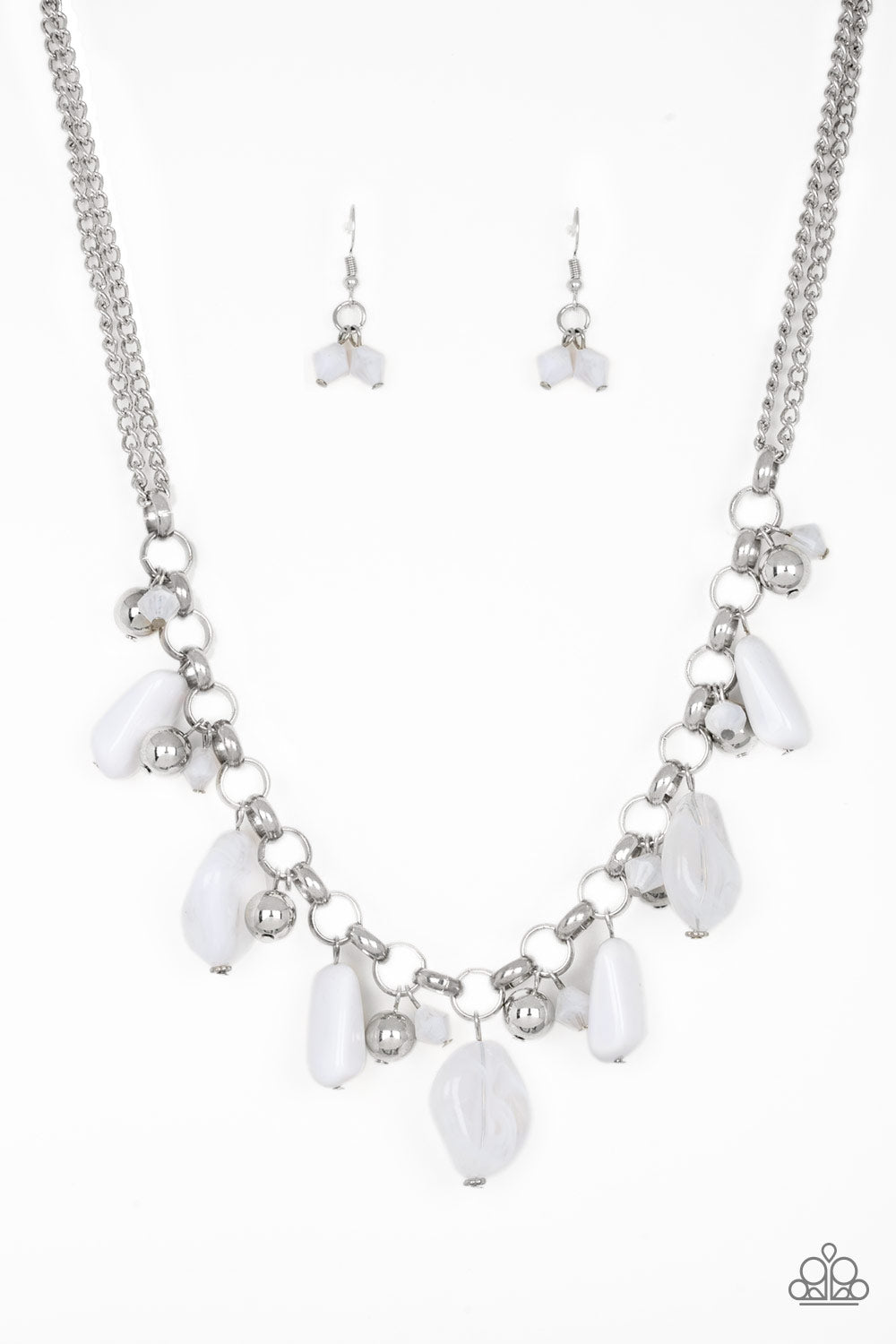 Paparazzi Necklace - Grand Canyon Grotto - White