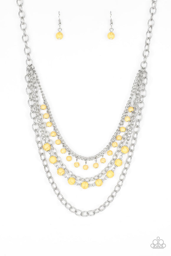 Paparazzi Necklace - Ground Forces - Yellow