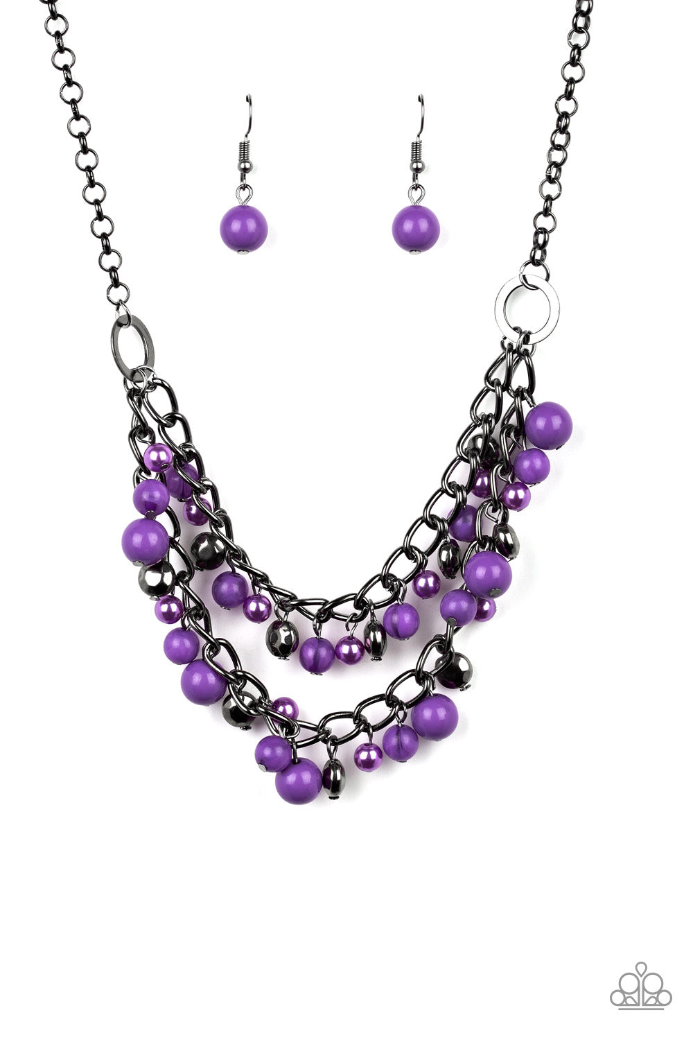 Paparazzi Necklace - Watch Me Now - Purple