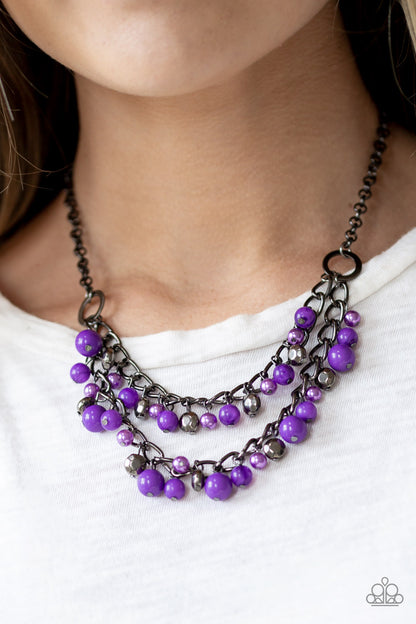 Paparazzi Necklace - Watch Me Now - Purple