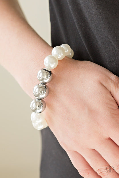 Paparazzi Bracelet - All Dressed UPTOWN - White