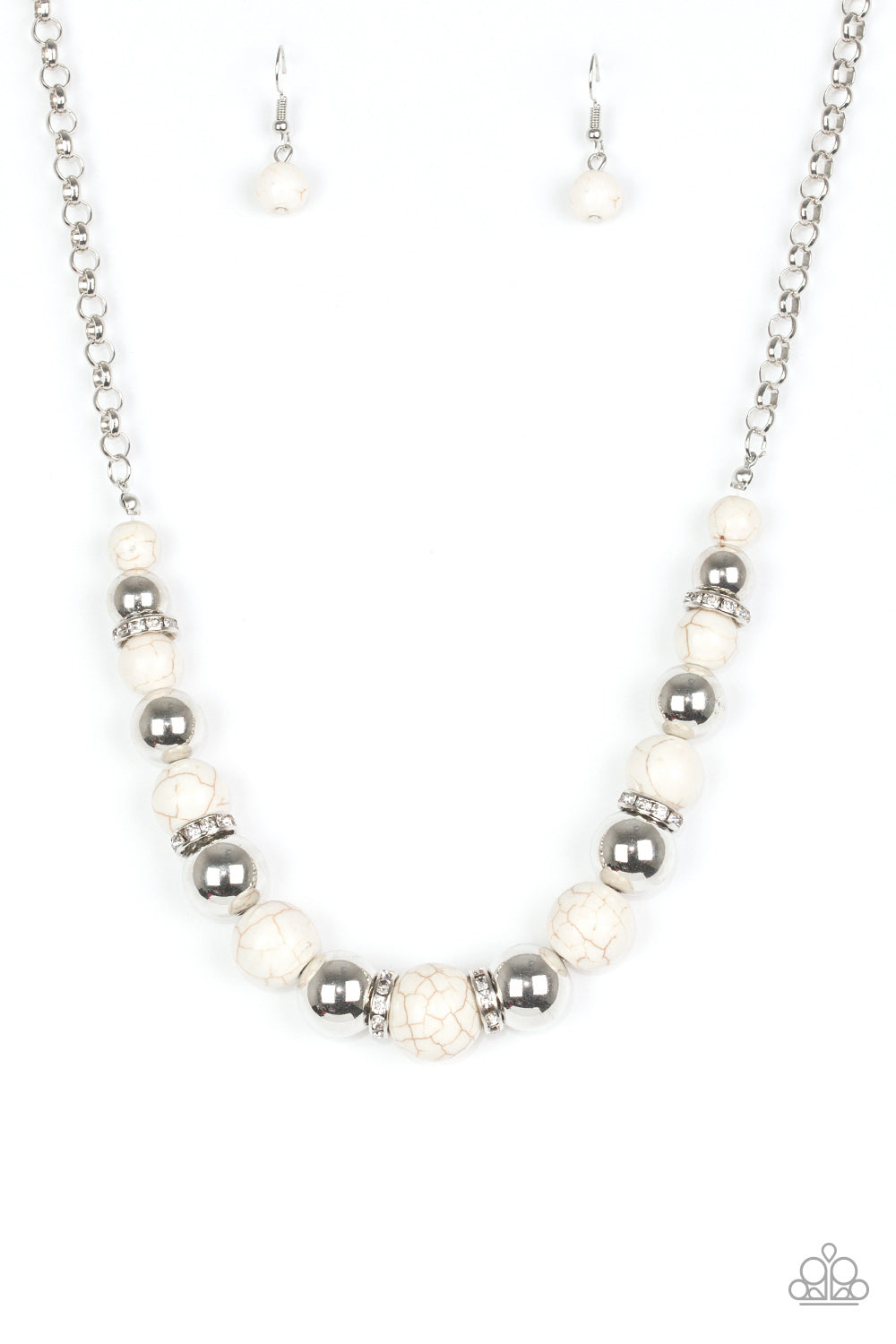 Paparazzi Necklace - The Ruling Class - White