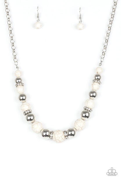 Paparazzi Necklace - The Ruling Class - White