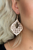 Paparazzi Earrings - Totally Taj Mahal - Rose Gold