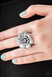 Paparazzi Ring - FLOWERBED and Breakfast - Silver