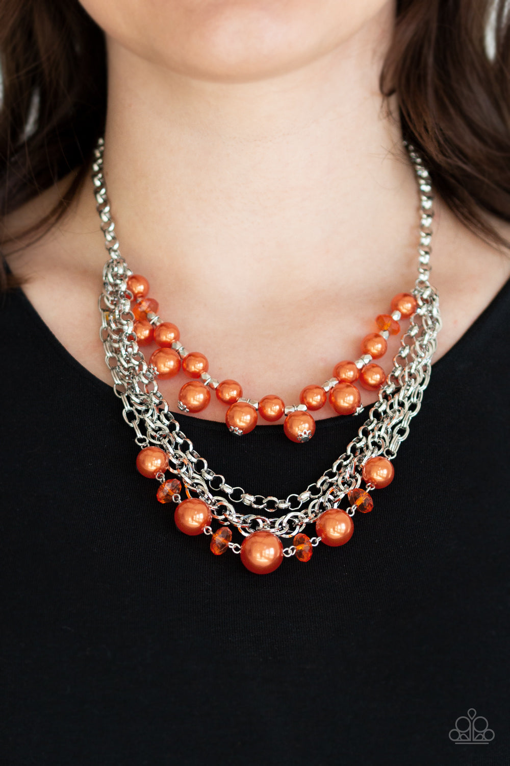 Paparazzi Necklace - Rockin Rockette - Orange