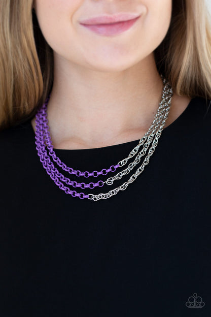 Paparazzi Necklace - Turn Up The Volume - Purple