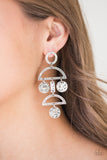 Paparazzi Earrings - Incan Eclipse - Silver
