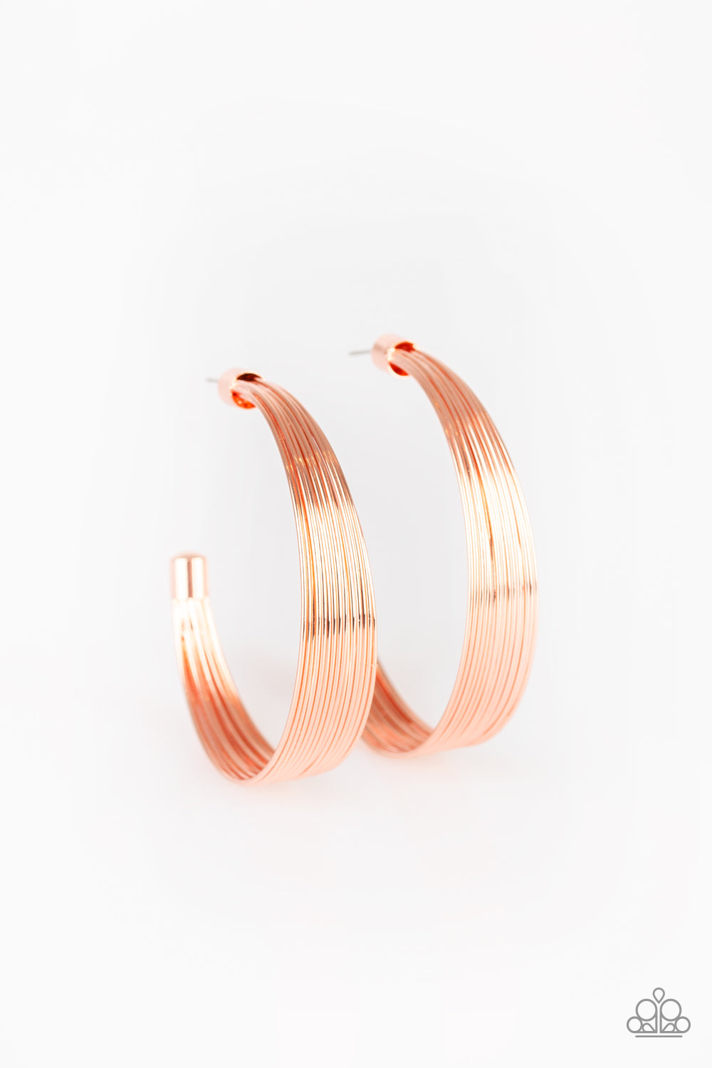 Paparazzi Earrings - Live Wire - Copper