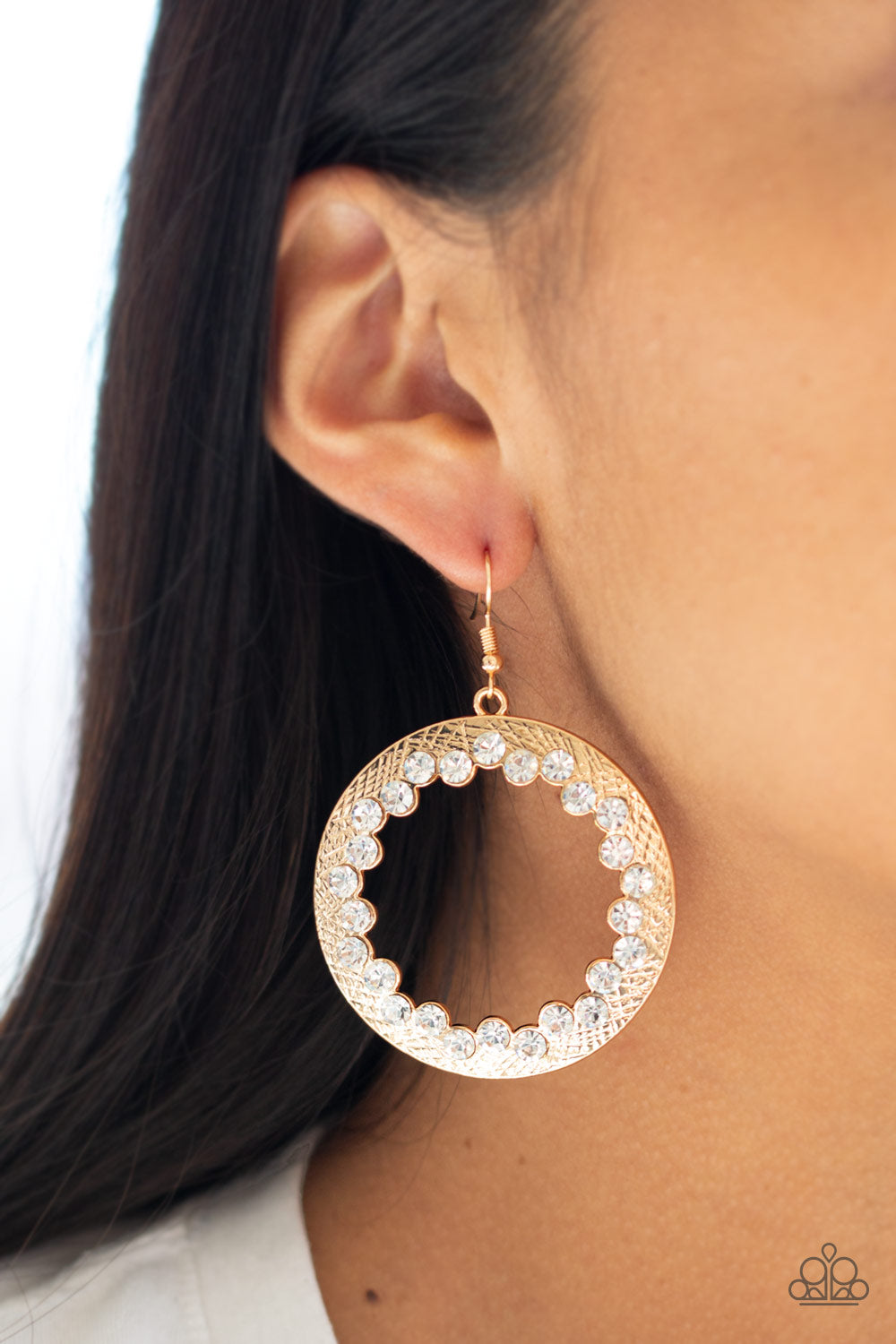 Paparazzi Earrings - Gala Glitter - Gold